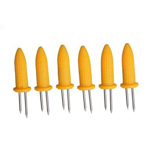 6pcs Stainless Steel Corn Baking Needle; Fixed Corn; Anti-scalding; Barbecue Pick; Rotisserie Tools; Accessories Outdoor; Camping Barbecue Fork; Fruit