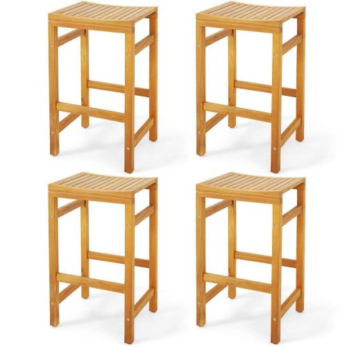 30-Inch Height Bar Chair with Saddle Shaped Seat and Sturdy Footrest
