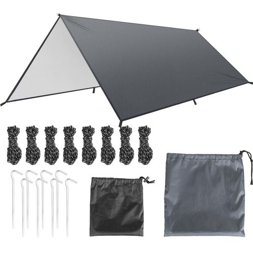 Waterproof Camping Tarp Kit Tent Canopy Rain Fly Awning Shelter for Outdoor Picnic Hammock Hiking Backpacking Travelling UV Protection Waterproof Camping Tarp Kit Tent Canopy Rain Fly Awning Shelter for Outdoor Picnic Hammock Hiking Backpacking Travelling UV Protection